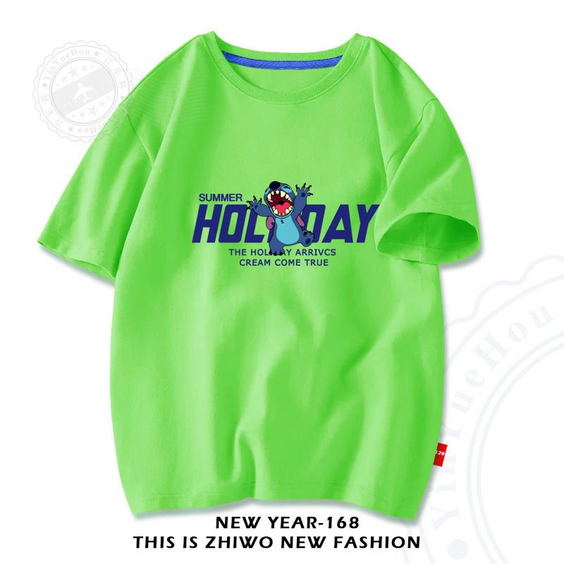 Child and teen boys T-shirt new factory direct children's cotton short-sleeved boys and girls children's summer clothing generation 8