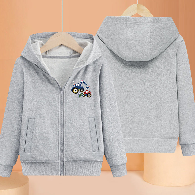 Boys' autumn new long-sleeved zipper coat cross-border supply children western style hooded top one piece dropshipping