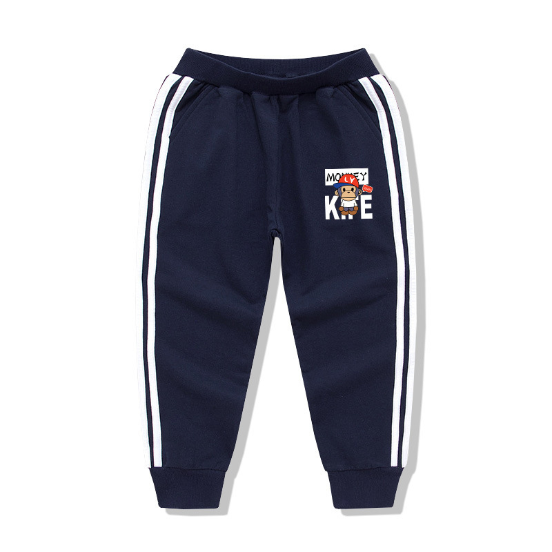 Boys' bars sports trousers 21 autumn children cotton sweat pants children's handsome trendy pants distribution delivery