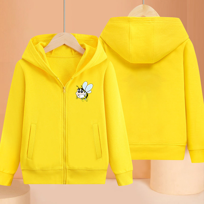 Children's Hooded jacket autumn and winter new boys and girls printing zip-up shirt baby trendy sweater one piece dropshipping