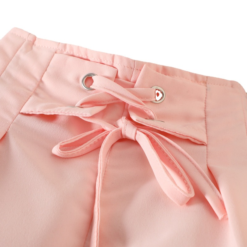 20 Amazon AliExpress new arrival children's suit summer lace sunken stripe short sleeve top shorts suit wholesale