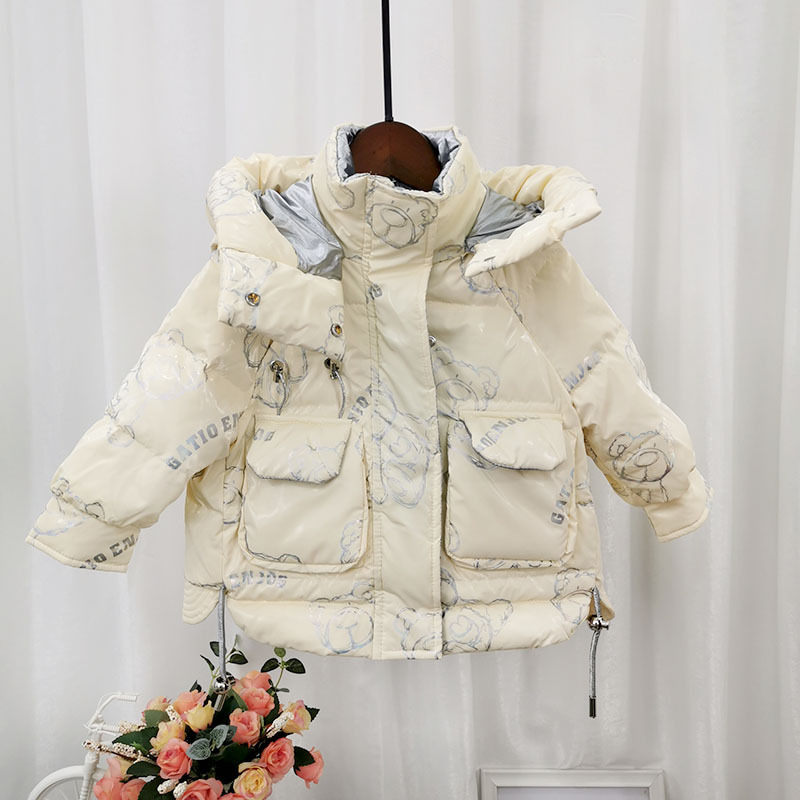 Children's down jacket boys and girls casual new fashionable children's clothing medium and big children thick warm jacket cotton-padded clothes