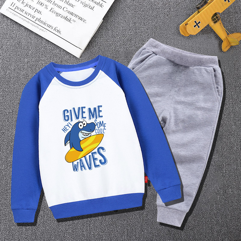 Children's clothing wholesale children's sweatshirt suit autumn new boys and girls casual long sleeve T-shirt fashionable pants 1