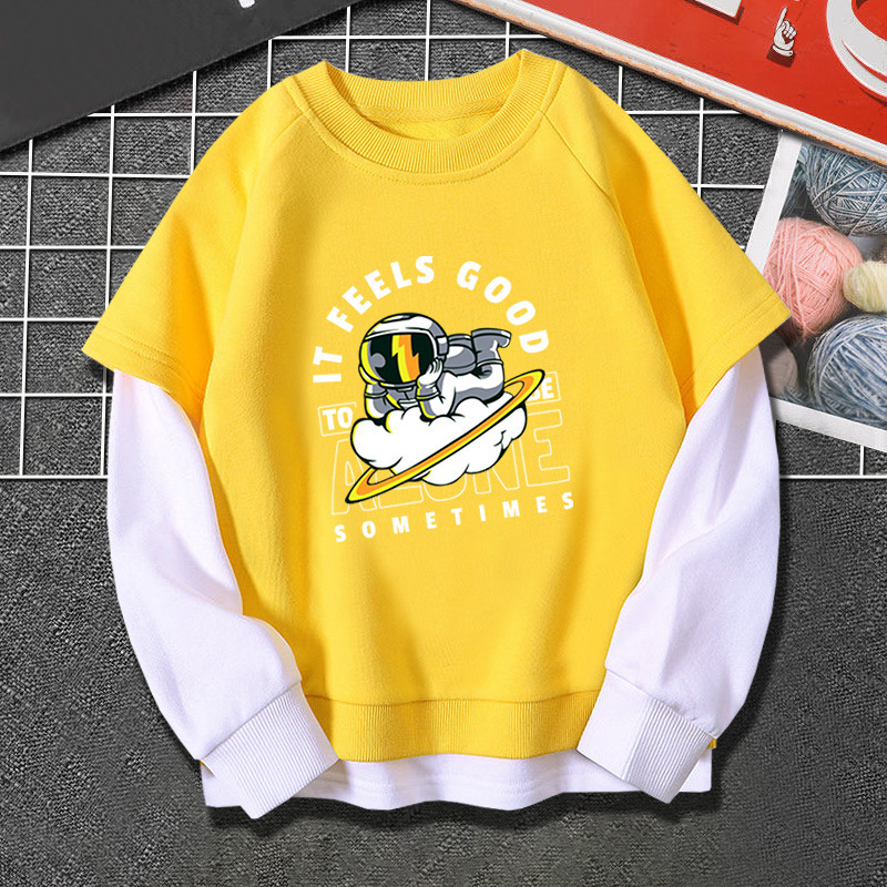 Autumn and Winter new children sports sweater boys and girls letter printed long sleeve warm clothes factory supply