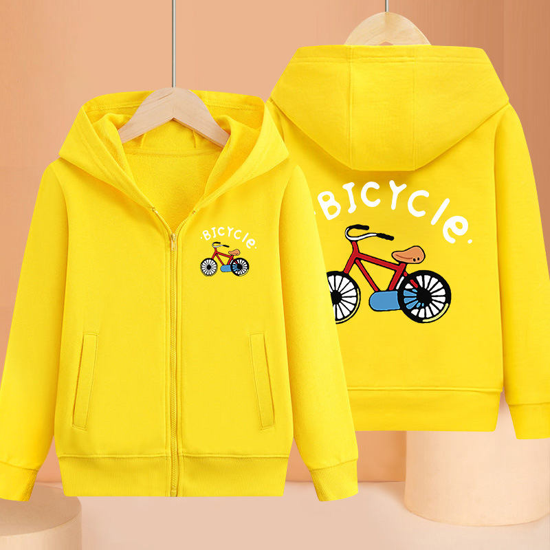Children and teens hooded zip-up shirt Spring and Autumn New in stock boys and girls Korean sports thin coat factory wholesale