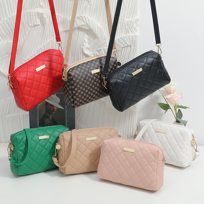 Women's Foreign Trade bags wholesale bags diamond pattern bag new fashionable cosmetic bag special-interest design one-shoulder crossboby bag