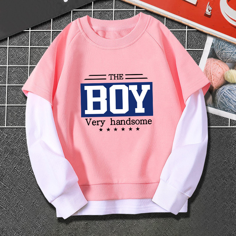 Autumn and Winter new children sports sweater boys and girls letter printed long sleeve warm clothes factory supply