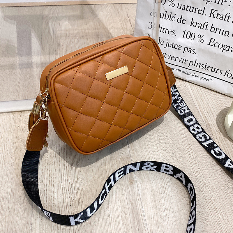 New fashion embroidery rhombus cross-body women's bag printed ribbon camera bag Women's Foreign Trade bags bag wholesale