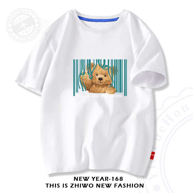 Cross-border girls' T-shirt Korean style baby cute top summer trendy child boys fashionable short sleeve wholesale