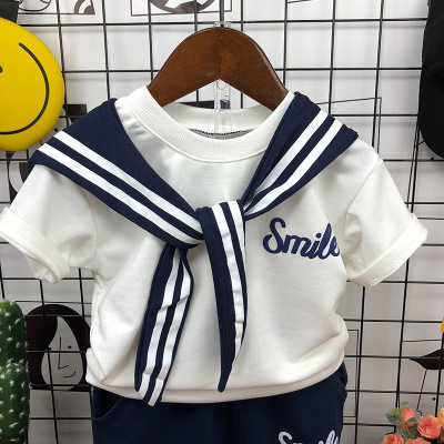 New kindergarten suit summer short sleeve student school uniform suit boys and girls summer sports style business attire