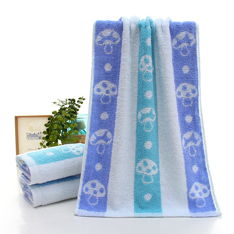 Color stripes jacquard cotton wholesale towels adult home use thickened absorbent face washing towel labor protection face towel stall wholesale towels