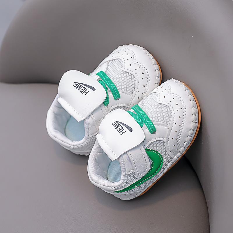 Baby pumps 6-12 months baby toddler white shoes 0-1 years old soft bottom non-slip men's and women's baby shoes baby shoes