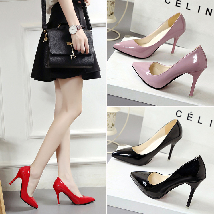 Nightclub heel shoes wholesale Spring New pointed high heels stiletto women's shoes work shoes