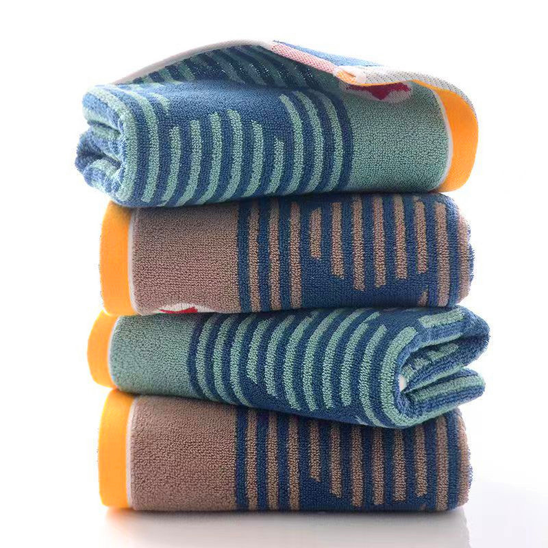 Wholesale towels 120g cotton yarn-dyed 32-strand household thickened soft facecloth labor insurance welfare gift towel
