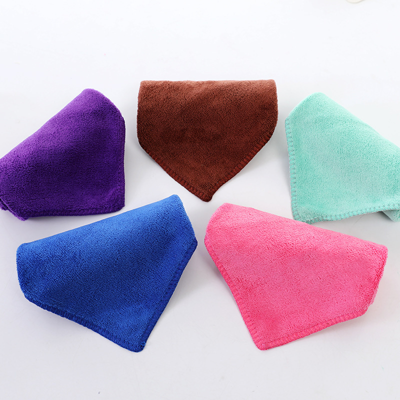 Thickened fine fiber square towel 30 * 30cm soft absorbent not easy to lint kitchen rag cleaning small tower wholesale