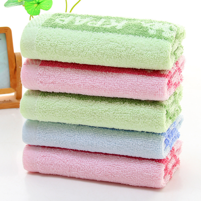 Kids' towel wholesale cotton weak twist 25*50 jacquard running rivers and lakes stall cheap small Tower