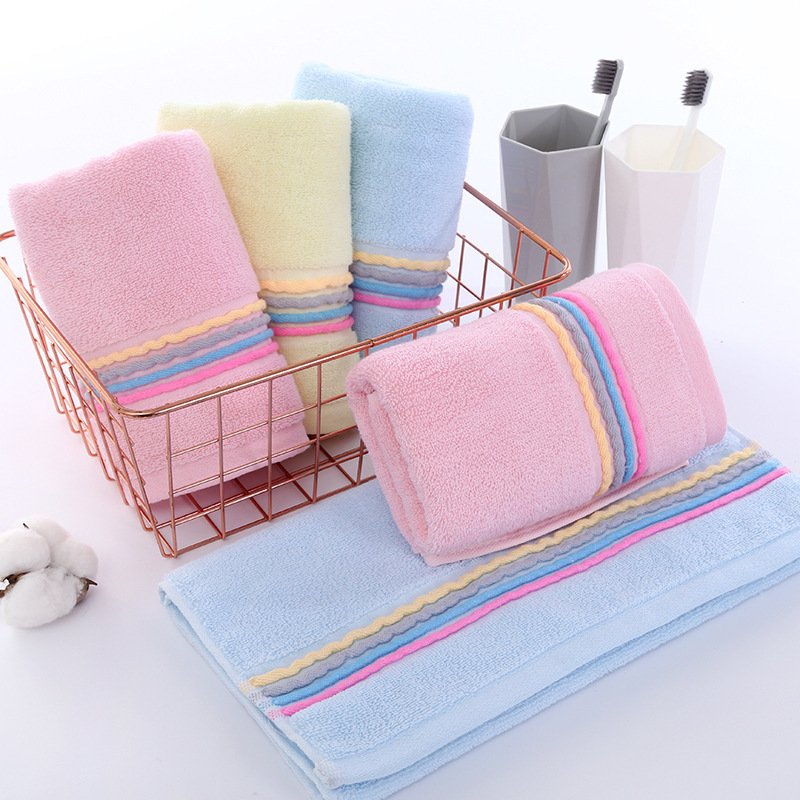 Wholesale towels cotton 32-strand unisex household soft plain color face cloth adult face towel supermarket present towel wholesale towels
