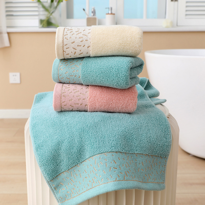 Wholesale towels cotton thickened absorbent plain color adult home use men and women face washing face towel hand gift present towel wholesale towels