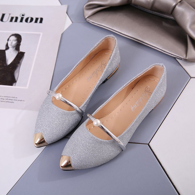 Summer Korean new women's shoes pointed toe flat shoes shallow mouth pumps