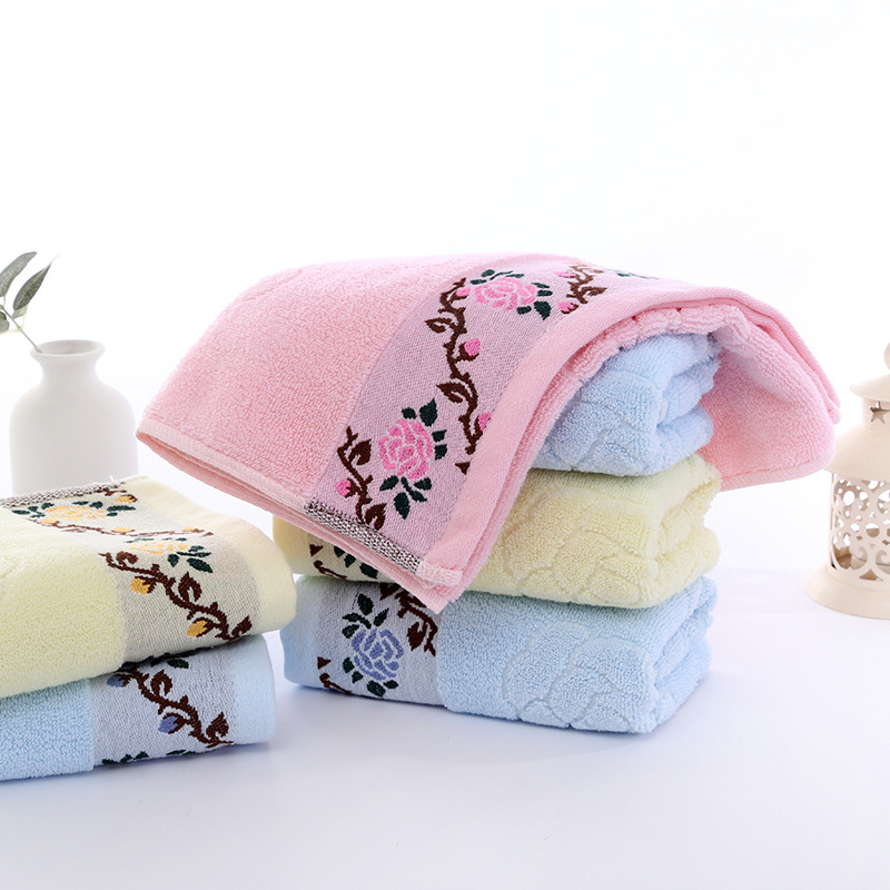 Towel Factory wholesale cotton 32 shares absorbent soft household thickened face washing face towel rose gift wholesale towels