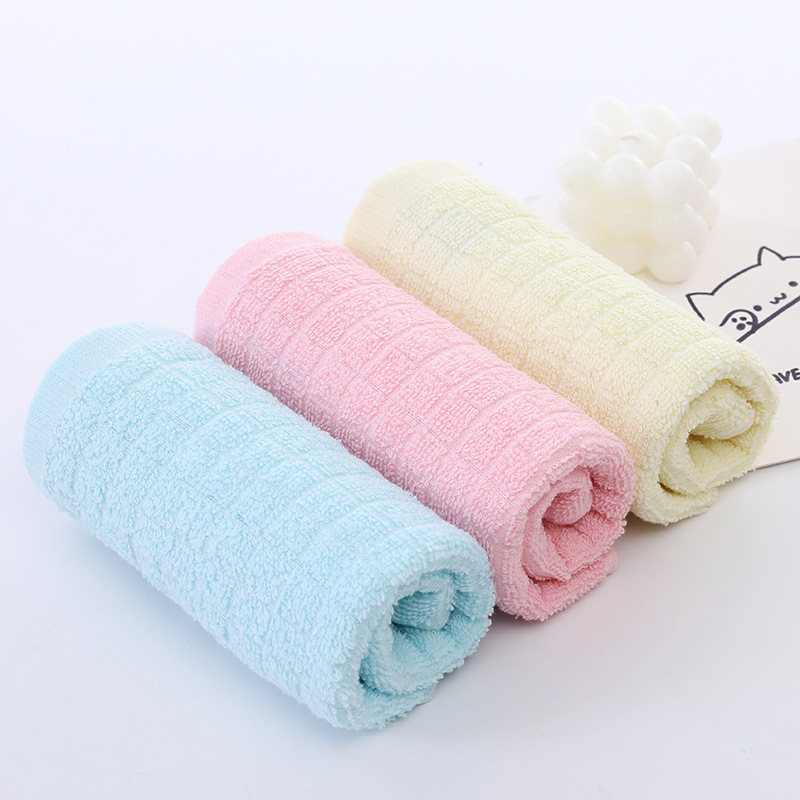 Towel Factory wholesale 70g plaid cotton towel adult home use running rivers and lakes stall morning market cheap face washing face towel