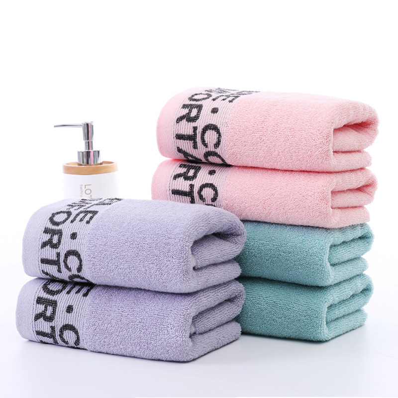 Plain 32-strand cotton towel household absorbent adult face towel home day