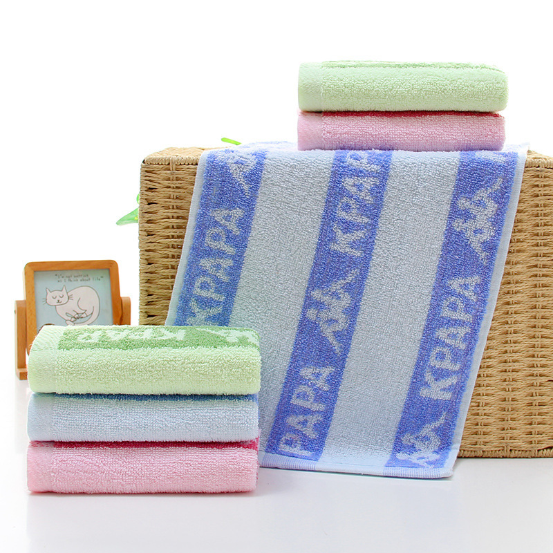 Kids' towel wholesale cotton weak twist 25*50 jacquard running rivers and lakes stall cheap small Tower