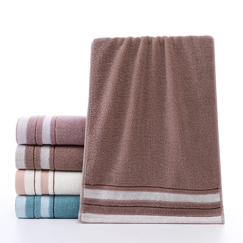 Towel Factory wholesale cotton household plain face wash dark soft absorbent towel gift hand gift face towel wholesale