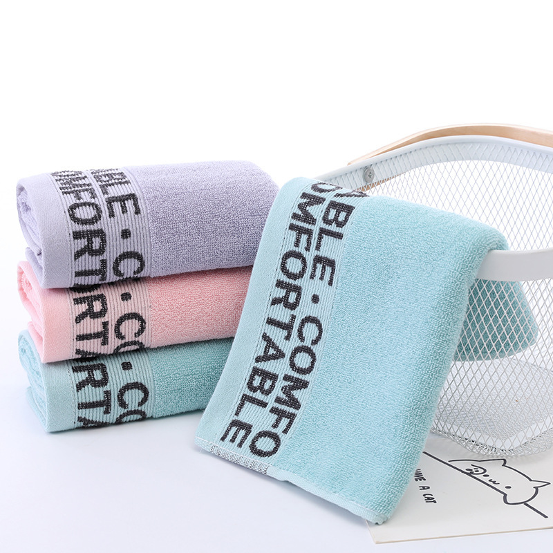 Plain 32-strand cotton towel household absorbent adult face towel home day