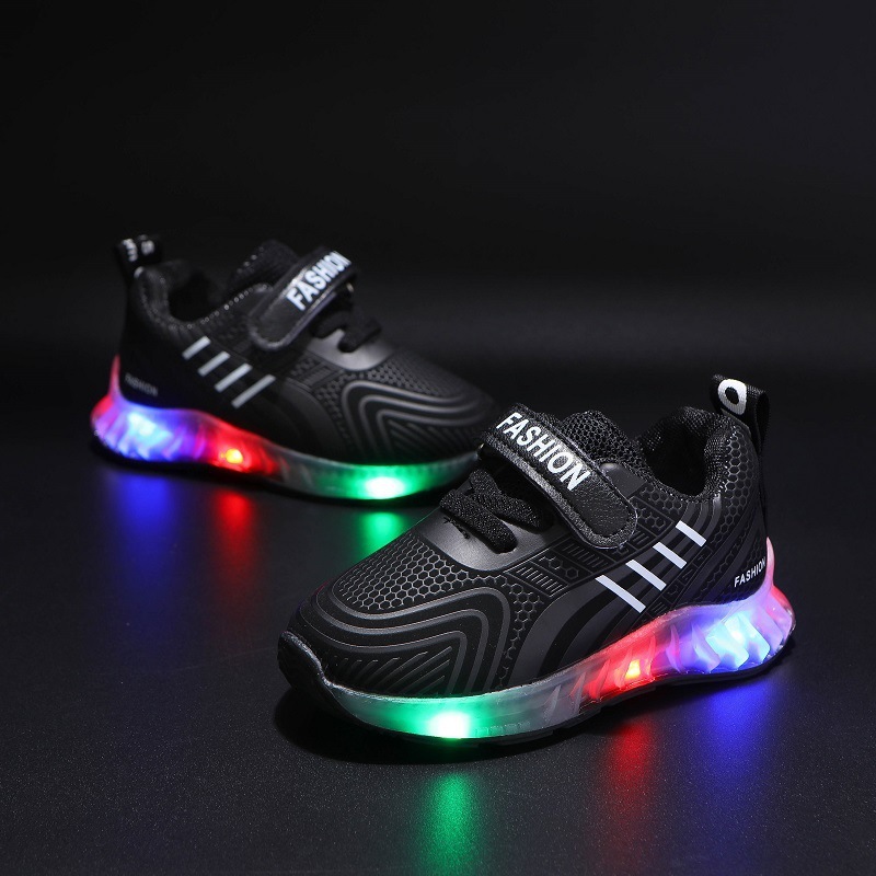 Children's shoes Children's luminous shoes boys and girls bars running shoes baby shining shoes pumps LED light-on sneakers