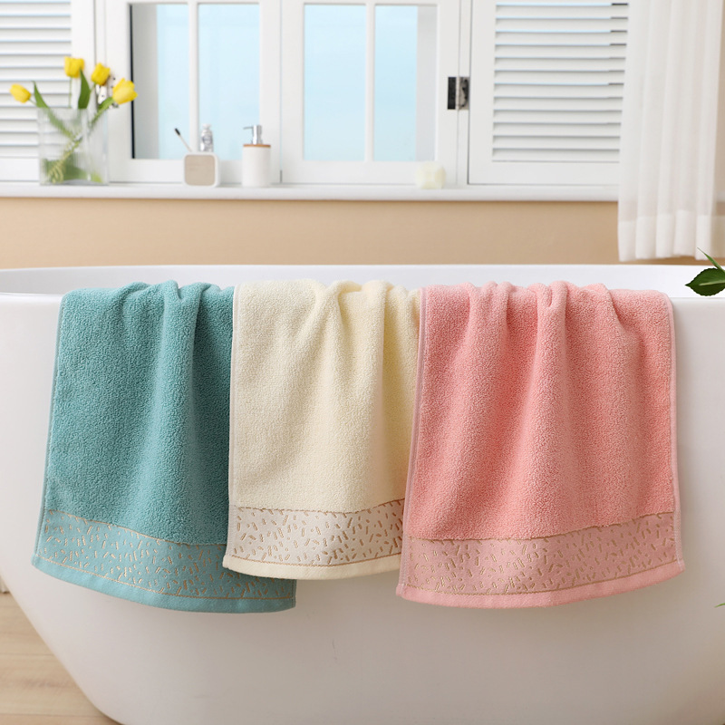 Wholesale towels cotton thickened absorbent plain color adult home use men and women face washing face towel hand gift present towel wholesale towels