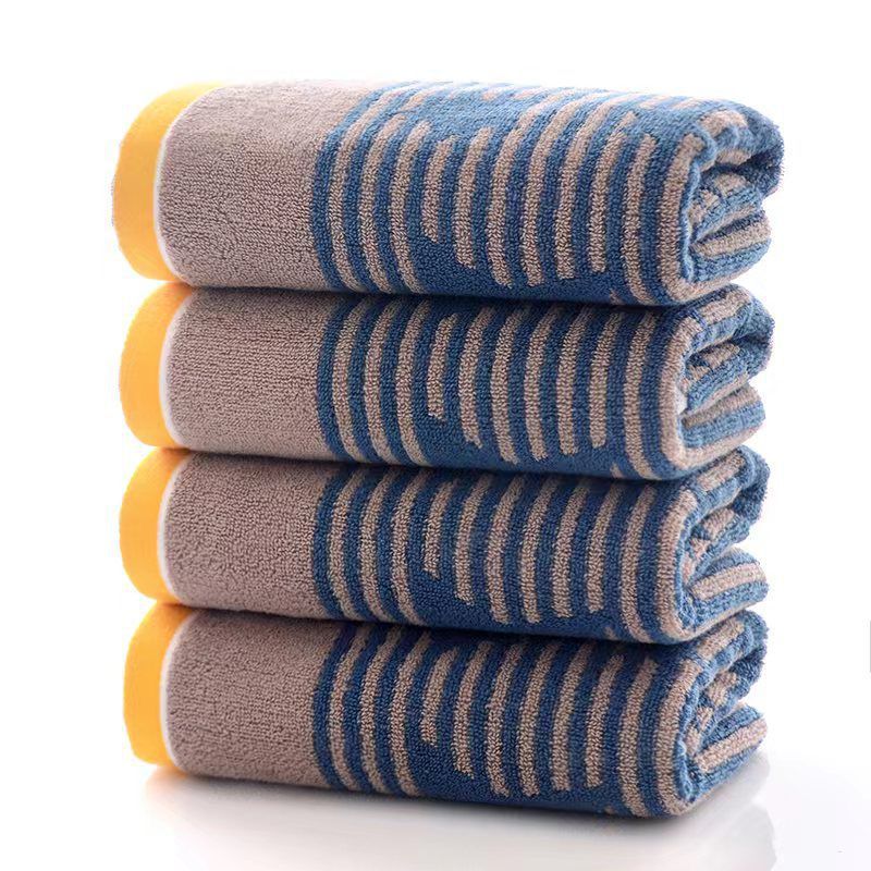 Wholesale towels 120g cotton yarn-dyed 32-strand household thickened soft facecloth labor insurance welfare gift towel