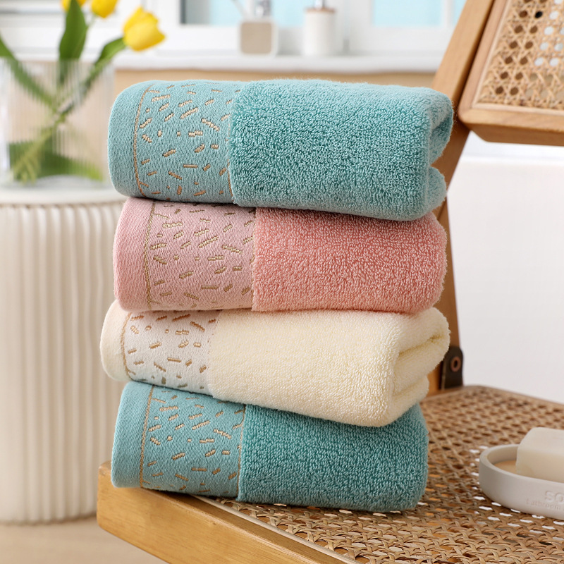 Wholesale towels cotton thickened absorbent plain color adult home use men and women face washing face towel hand gift present towel wholesale towels