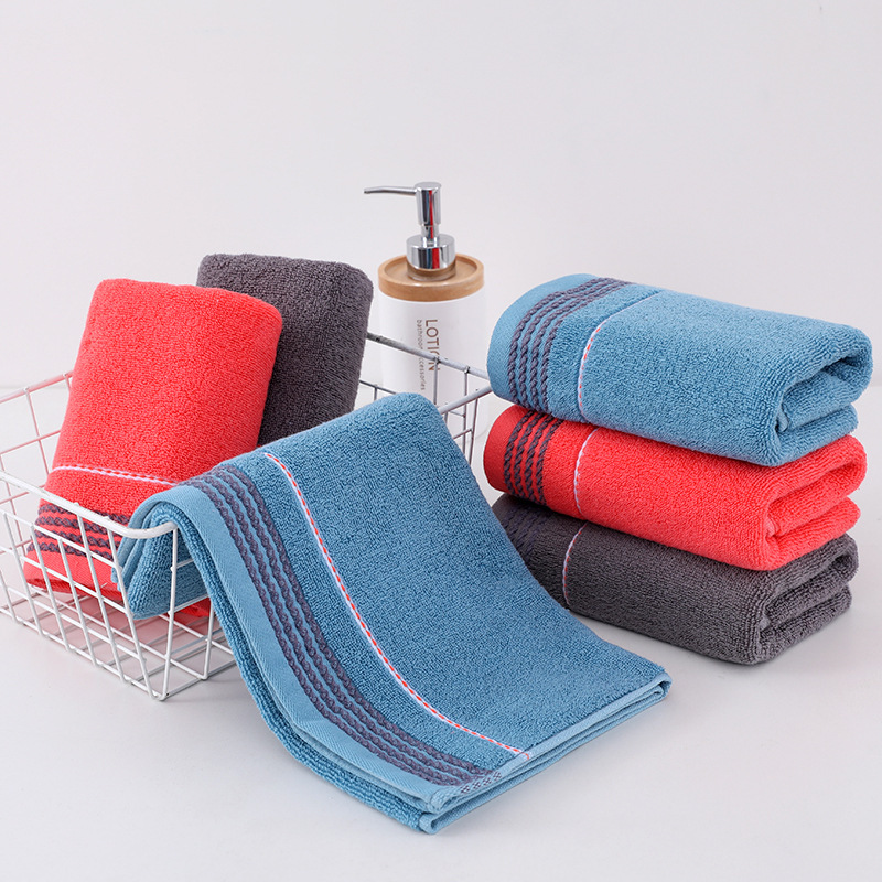 Wholesale towels soft water absorbent extra thick cotton adult washing face home daily wedding present towel factory wholesale