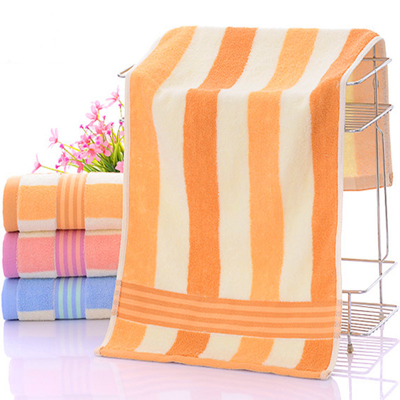 Color stripes wholesale towels cotton adult home use thick soft absorbent face washing towel face towel factory wholesale gift