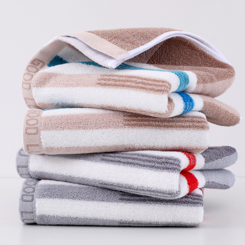 32-strand cotton color stripes wholesale towels 120g thick soft adult face towel supermarket present towel wholesale towels