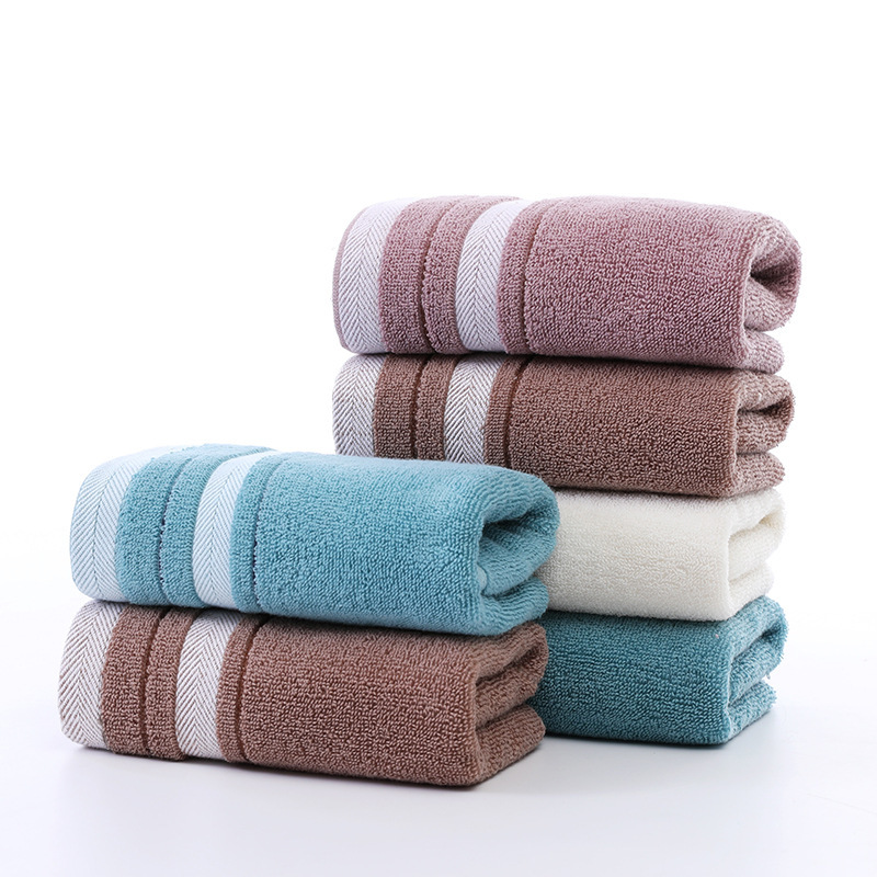 Towel Factory wholesale cotton household plain face wash dark soft absorbent towel gift hand gift face towel wholesale