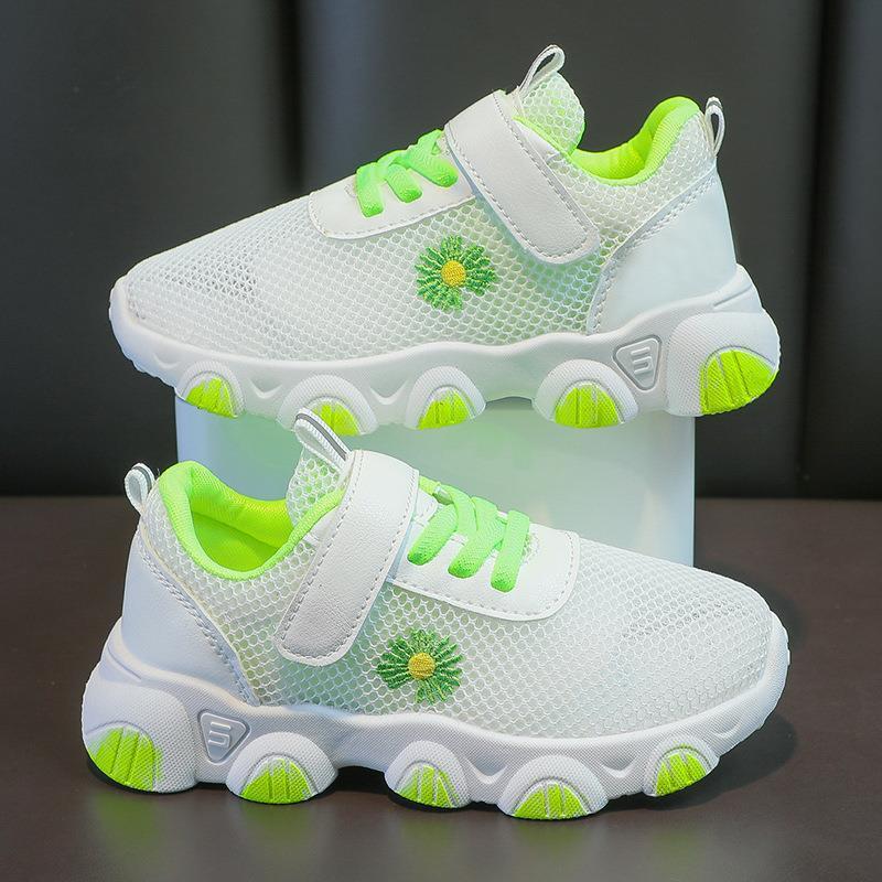 Girls' sports shoes Daisy New girls' mesh breathable primary school students' white shoes middle and big children children's shoes