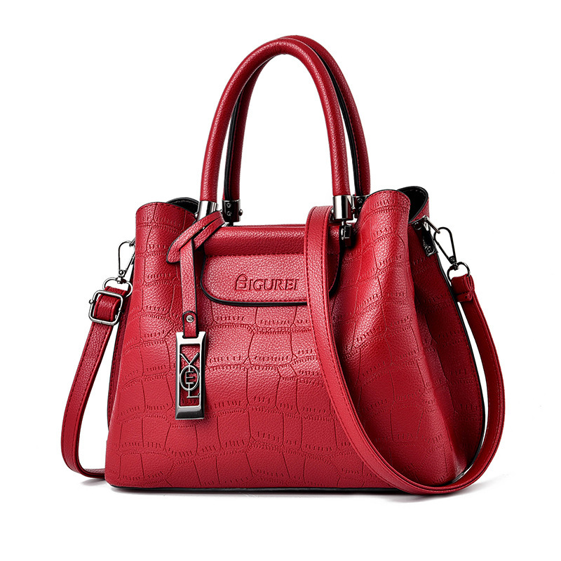 Spring new foreign trade shoulder crossbody handbag women's bag fashionable elegant crocodile pattern PU fashionable bag