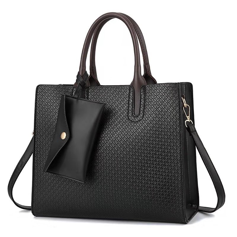 Wholesale shape-fixed bag PU leather Taizhou new fashion handbag woven crossbody shoulder bag mother bag women's bag