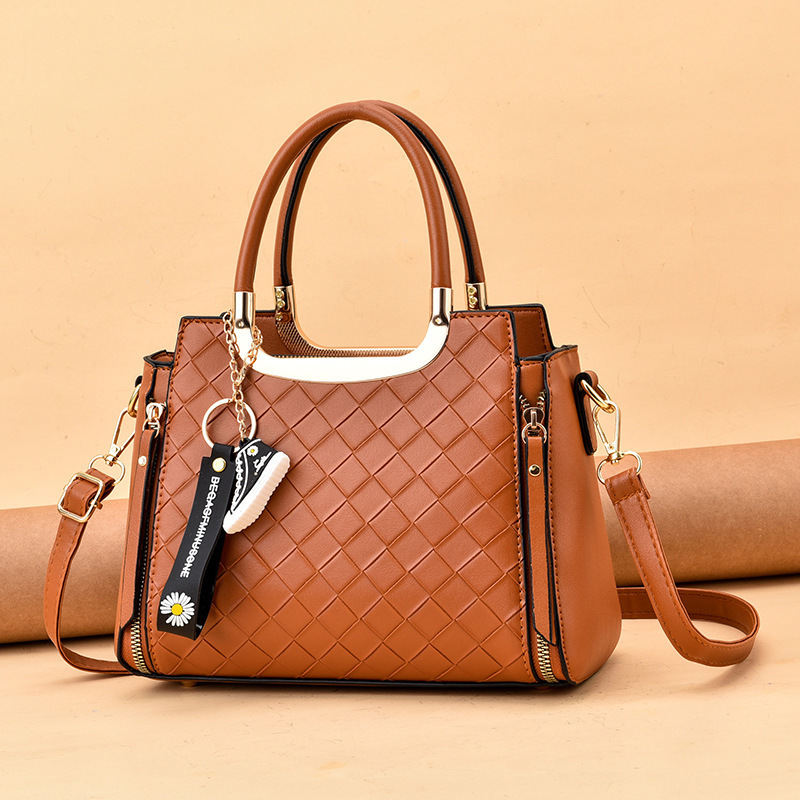 Cross-border foreign trade new casual handbag trendy simple all-match shoulder PU women's bag factory wholesale