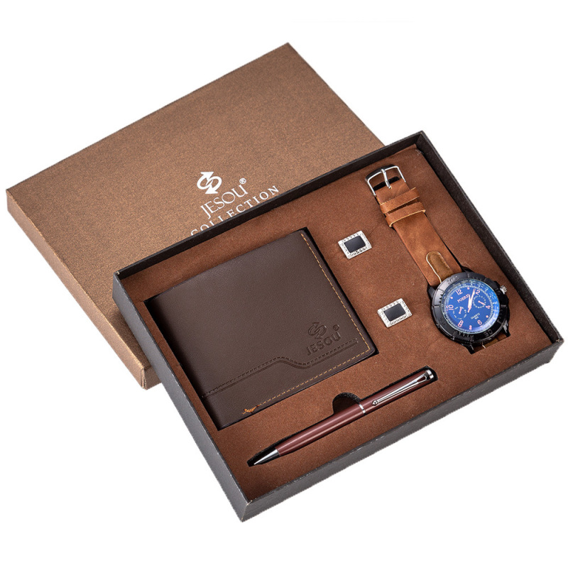 Men's gift set exquisite packaging Watch wallet cufflinks pen set creative combination set