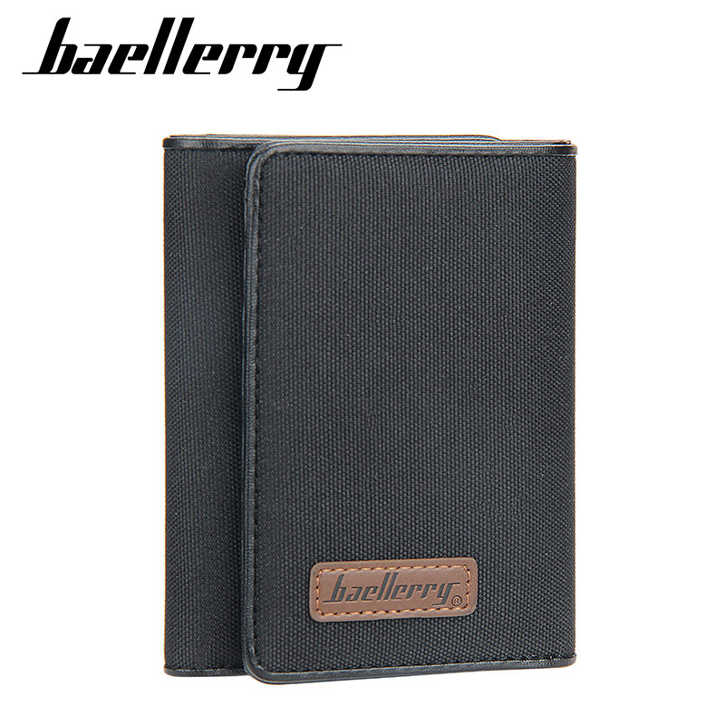 baellerry wallet men's short tri-fold coin purse fashion Korean style multiple card slots vertical card holder men's wholesale