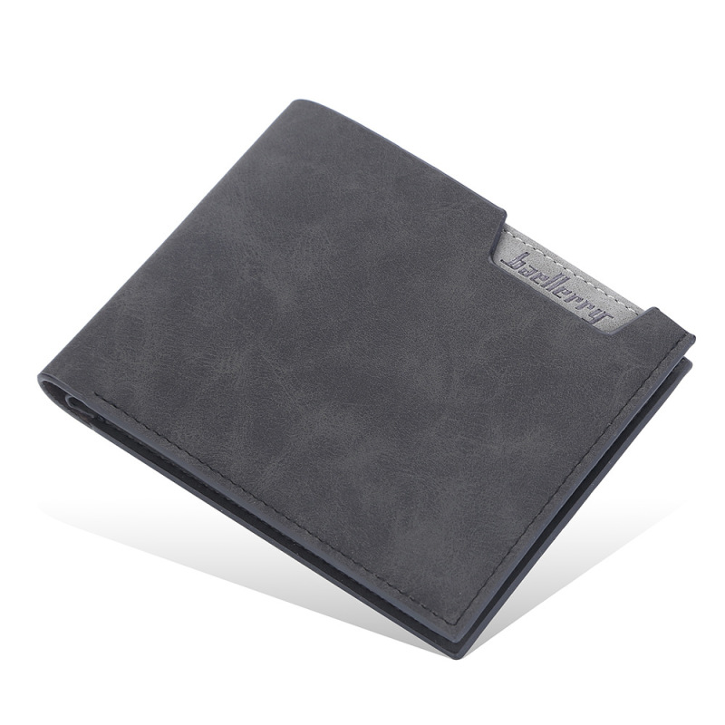 baellerry short wallet frosted multiple card slots men's fashion Open horizontal wallet Korean coin purse bag