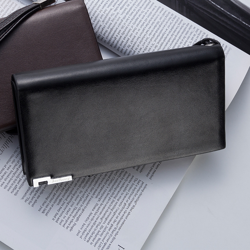 baellerry new men's long wallet foreign trade business casual buckle zipper handbag large capacity money