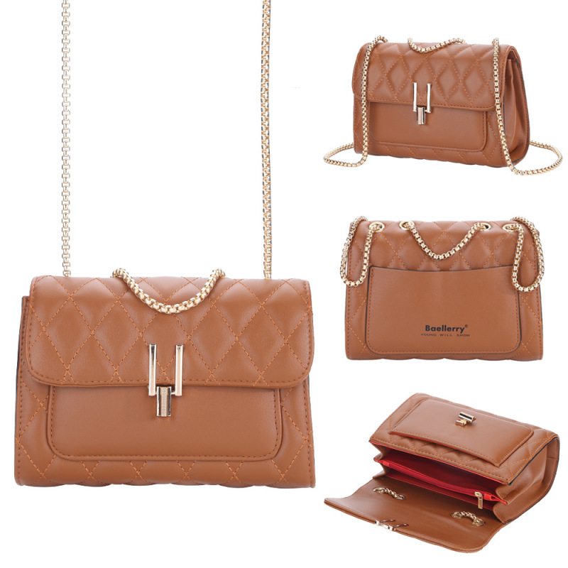 In stock wholesale 2022 new women's bag Diamond lock small square bag fashion chain niche women's shoulder messenger bag
