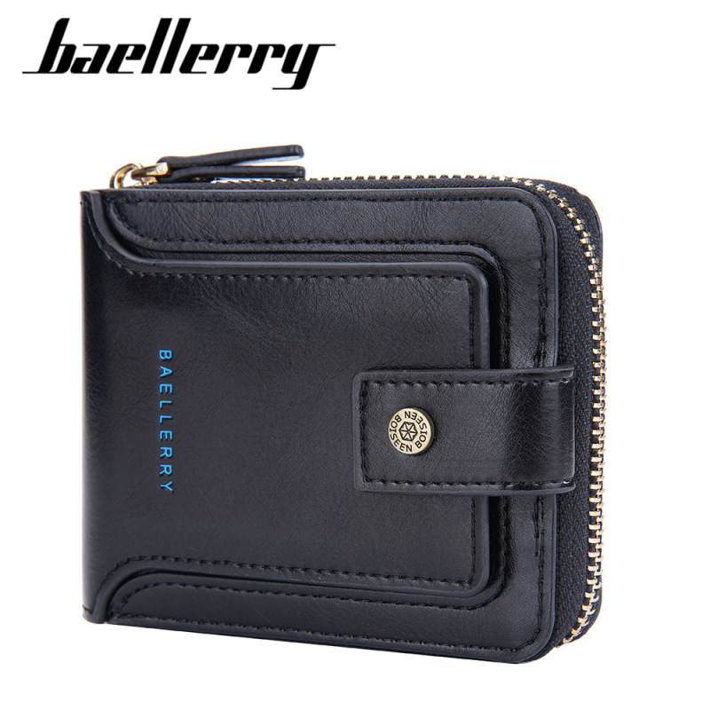 baellerry2022 new men's wallet short wallet multiple card slots fashion zipper Coin Purse wallet