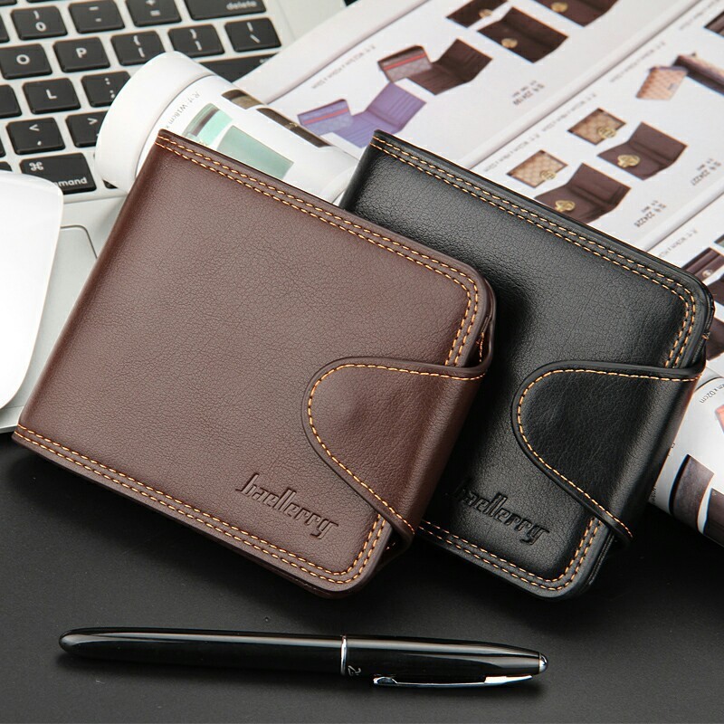 baellerry business casual men's wallet horizontal zipper buckle wallet European and American style wallet wallet