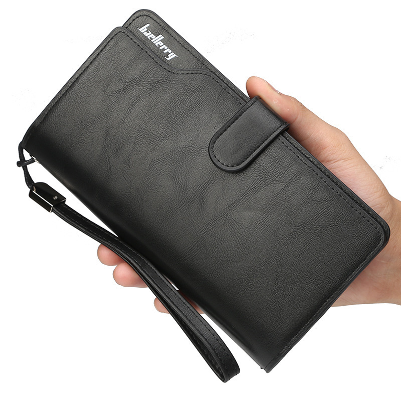 baellerry men's wallet Korean-style zipper tri-fold clutch large capacity business new mobile phone bag wholesale