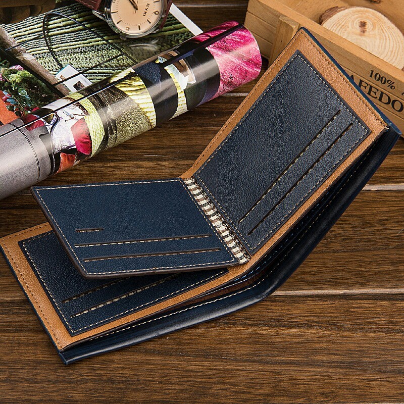 New European and American men's wallet short embossed tree pattern horizontal wallet wallet large capacity wallet factory wholesale
